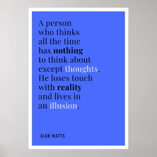 Alan Watts over het denken Poster