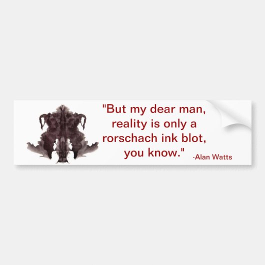 alan watts quote bumpersticker (Voorkant)