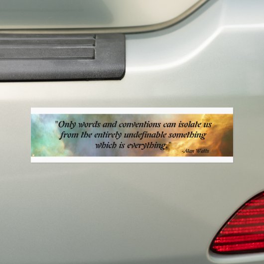 alan watts quote bumpersticker (Op auto)