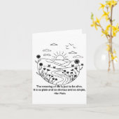 Alan Watts Quote Cadeau Moment Mindfulness Zen Ph Kaart (Gele Bloem)