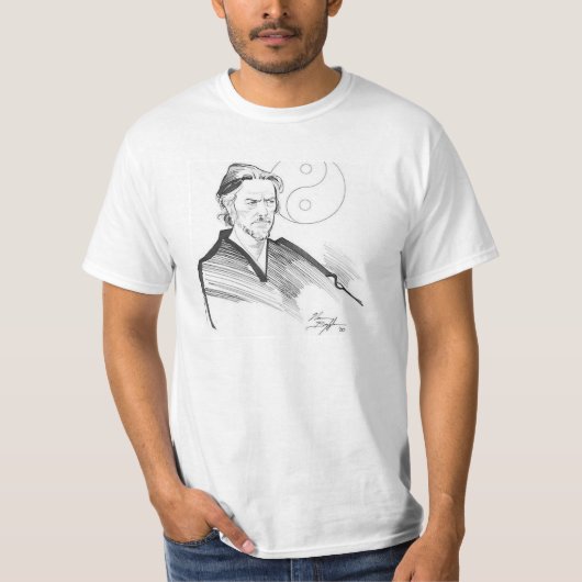 Alan Watts Yin Yang t shirt (Voorkant)
