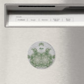 ALAN ~ Wit en Groen ~ Verbluffende ontwerpmagneet Magneet (Insitu (Vaatwasser))