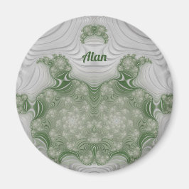 ALAN ~ Wit en Groen ~ Verbluffende ontwerpmagneet Magneet