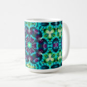 ALANA ~  glitterpatroon ~ Gepersonaliseerd Koffiemok (Voorkant rechts)