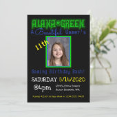 Alana Green Verjaardag Uitnodigingen (Staand voorkant)