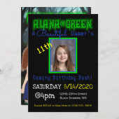 Alana Green Verjaardag Uitnodigingen (Voorkant / Achterkant)