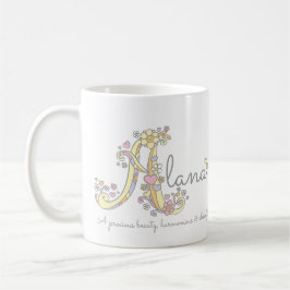 Alana letter A: naam monogram mok