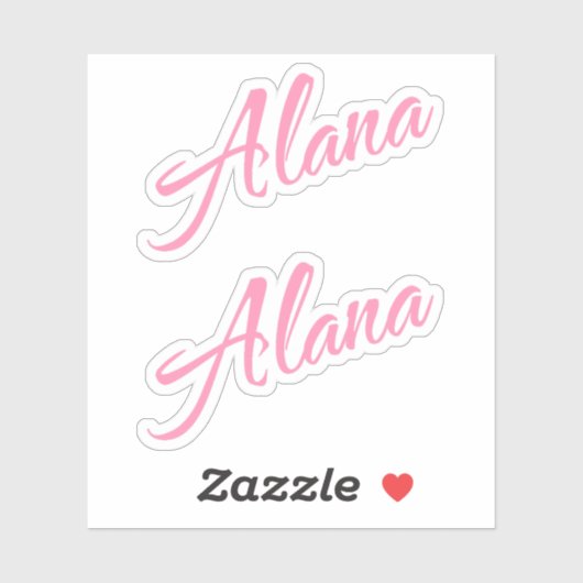 Alana naam x2 sticker (Vel)