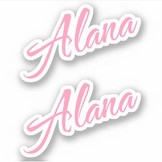 Alana naam x2 sticker (Voorkant)