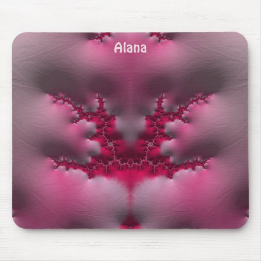 ALANA ~ Roze en Witte Muismat (Voorkant)