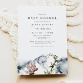 ALANA Tropical Ocean Coral Beach Baby shower Kaart