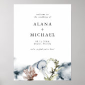 ALANA Tropical Ocean Coral Beach Huwelijk Welkom Poster (Voorkant)