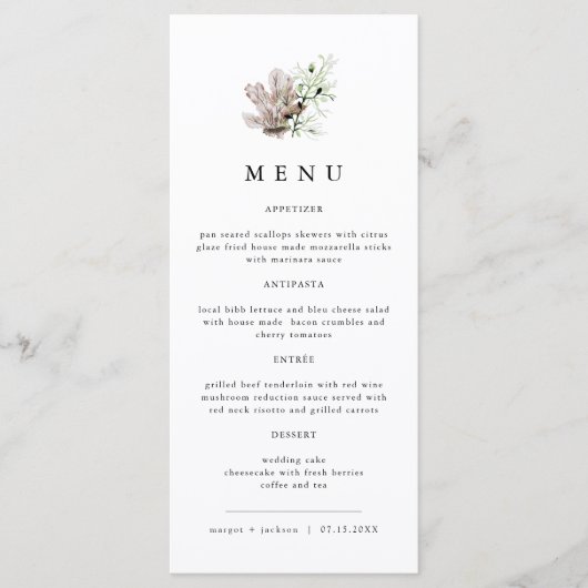 ALANA Tropical Ocean Coral Jelly Fish Beach Menu (Voorkant)