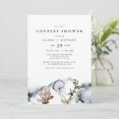 ALANA Tropische oceaan koraal strand koppels douch Kaart (Staand voorkant)