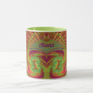 ALANA ~ Zany 3D ~ Helder Sinaasappel, Geel en Paar Mok