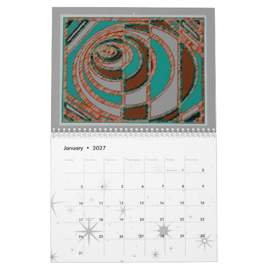 alanart abstracte kunst/ontwerpkalender kalender (Jan 2027)