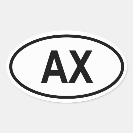 Aland "AX" Ovale Sticker (Voorkant)