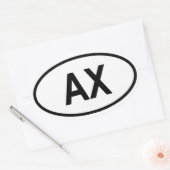 Aland "AX" Ovale Sticker (Envelop)