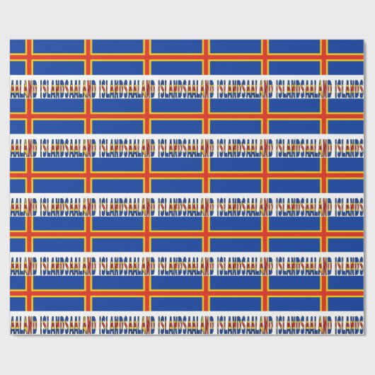 Åland Eilanden Ålander Vlag Cadeaupapier (Vlak)