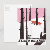 Åland-eilanden, Finland reisposter Briefkaart (Voorkant / Achterkant)