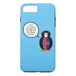 Åland-eilanden pratende Ms Penguin gepersonaliseer Case-Mate iPhone Case