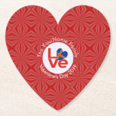 Åland Eilanden Rode letter LOVE Vlag Gepersonalise Kartonnen Onderzetters (Voorkant)