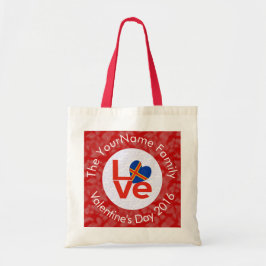 Åland Eilanden Rode letter LOVE Vlag Gepersonalise Tote Bag