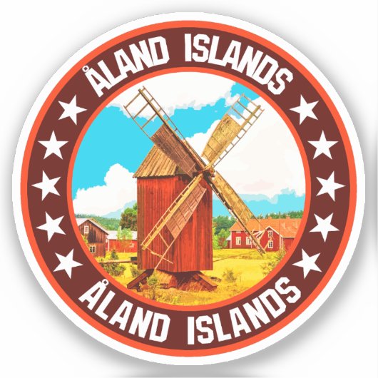 Åland-eilanden Sticker (Voorkant)