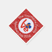 Åland Eilanden Vlag Hart Rode Liefde Servetten (Hoek)