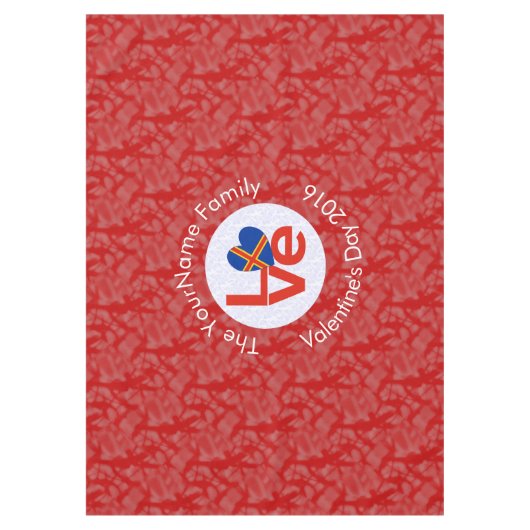 Åland Eilanden Vlag Hart Rode Liefde Tafelkleed (Voorkant)