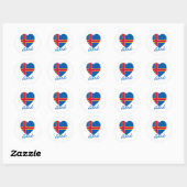 Aland Eilanden Vlag Hart Ronde Sticker (Vel)