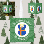 Åland eilanden vlag kerst engel gepersonaliseerd decoratie