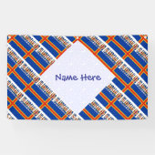 Åland Islands Aalander Flag Tiled Personalized Spandoek (Horizontaal)