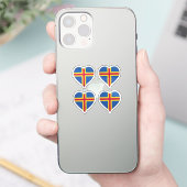 Aland Islands houden van sticker met vlaggentrots (Telefoon)