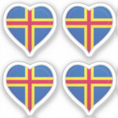 Aland Islands houden van sticker met vlaggentrots (Voorkant)