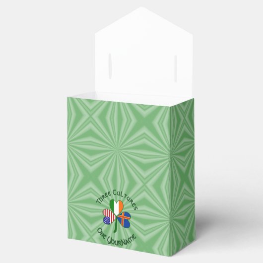 Åland Islands Ireland USA Shamrock gepersonaliseer Bedankdoosjes (Geopend)