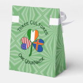 Åland Islands Ireland USA Shamrock gepersonaliseer Bedankdoosjes (Achterkant)