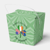 Åland Islands Ireland USA Shamrock gepersonaliseer Bedankdoosjes (Achterkant)