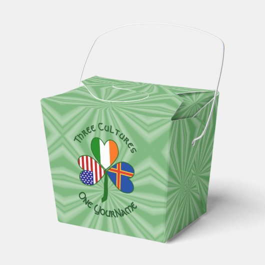 Åland Islands Ireland USA Shamrock gepersonaliseer Bedankdoosjes (Voorkant Zijde)