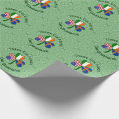 Åland Islands Ireland USA Shamrock gepersonaliseer Cadeaupapier (Hoek)
