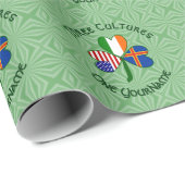Åland Islands Ireland USA Shamrock gepersonaliseer Cadeaupapier (Rol Hoek)