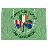 Åland Islands Ireland USA Shamrock gepersonaliseer Groot Cadeauzakje (Voorkant)