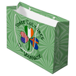 Åland Islands Ireland USA Shamrock gepersonaliseer Groot Cadeauzakje