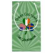 Åland Islands Ireland USA Shamrock gepersonaliseer Klein Cadeauzakje (Achterkant)