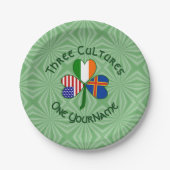 Åland Islands Ireland USA Shamrock gepersonaliseer Papieren Bordje (Voorkant)