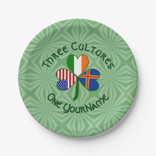 Åland Islands Ireland USA Shamrock gepersonaliseer Papieren Bordje