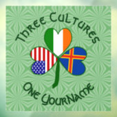 Åland Islands Ireland USA Shamrock gepersonaliseer Raamsticker (Vel 3)
