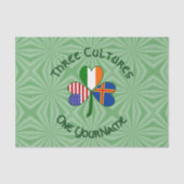 Åland Islands Ireland USA Shamrock gepersonaliseer Tissuepapier (Voorkant)