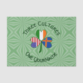 Åland Islands Ireland USA Shamrock gepersonaliseer Tissuepapier