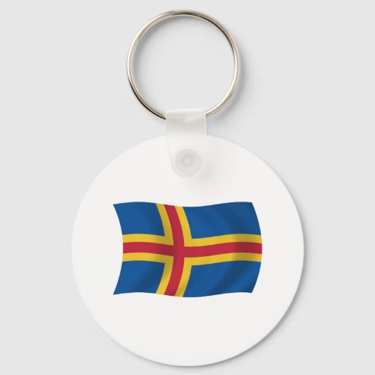 Åland Vlag Sleutelhanger (Voorkant)